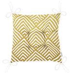 - P3266-Gorsel-2 - Realhomes Geometrik Altın Kabartma Desenli Özel Tasarım Pofuduk Sandalye Minderi Realhomes