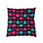 - P3279-Gorsel-2 - Realhomes Siyah Zeminde Kalpler Özel Tasarımlı Dekoratif Pofuduk Sandalye Minderi Realhomes