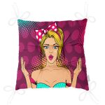 - P3291-Gorsel-2 - Realhomes  Fuşya Puanlı Popart Desenli Dekoratif Pofuduk Sandalye Minderi Realhomes