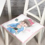 - P3293-Gorsel - Realhomes Özel Tasarım Smile Take Up Desenli Dekoratif Pofuduk Sandalye Minderi Realhomes