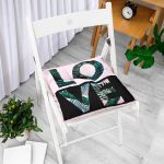 - P3304-Gorsel-1 - Realhomes Love Yaprak Detaylı Özel Tasarım Pofuduk Sandalye Minderi Realhomes