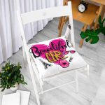 - P3306-Gorsel-1 - Realhomes  Beautiful Girl Tasarımlı Popart Dekoratif Pofuduk Sandalye Minderi Realhomes