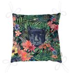 - P3309-Gorsel-2 - Realhomes Lacivert Zeminli Leopar Özel Tasarım Dekoratif Pofuduk Sandalye Minderi Realhomes