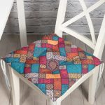 - P3311-Gorsel - Realhomes  Geometrik Etnik Desenli Özel Tasarım Pofuduk Sandalye Minderi Realhomes