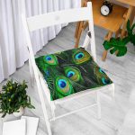 - P3331-Gorsel-1 - Realhomes Koyu Zeminde Renkli Tüyler Özel Tasarımlı Dekoratif Pofuduk Sandalye Minderi Realhomes