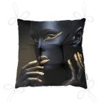 African Gold Kadın Özel Tasarımlı Dekoratif Pofuduk Sandalye Minderi Realhomes