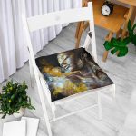 - P3338-Gorsel-1 - Realhomes  African Woman Etnik Desenli Dijital Baskılı Pofuduk Sandalye Minderi Realhomes