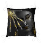 - P3345-Gorsel-2 - Realhomes Siyahi Kadın Tasarımlı 3D Dijital Baskılı Modern Pofuduk Sandalye Minderi Realhomes