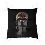 Siyahi Kadın Özel Tasarımlı Modern Dekoratif Pofuduk Sandalye Minderi Realhomes