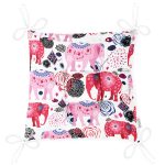 Etnik Filler Özel Tasarımlı Dijital Baskılı Pofuduk Sandalye Minderi Realhomes