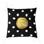 - P3370-Gorsel-2 - Realhomes Siyah Zeminde Sweet Holiday Tasarımlı Dijital Baskılı Pofuduk Sandalye Minderi Realhomes