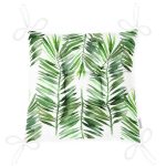 - P3380-Gorsel-2 - Realhomes  Suluboya Lif Yapraklar Desenli Özel Tasarım Pofuduk Sandalye Minderi Realhomes