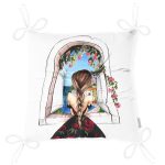 - P3383-Gorsel-2 - Realhomes Mutluluk Manzarası Suluboya Çizimli Özel Tasarım Dekoratif Pofuduk Sandalye Minderi Realhomes