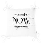 - P3387-Gorsel-2 - Realhomes  Yesterday Tomorrow NOW Yazılı Dijital >Baskılı Pofuduk Sandalye Minderi Realhomes