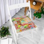 - P3433-Gorsel-1 - Realhomes  RealHomes Dijital Baskılı Pofuduk Sandalye Minderi 40 x 40 cm Düğmeli Realhomes