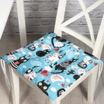 - P3488-Gorsel - Realhomes  RealHomes Dijital Baskılı Pofuduk Sandalye Minderi 40 x 40 cm Düğmeli Realhomes