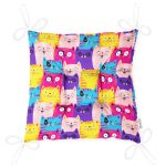 Renkli Kedicikler Çocuk Odası Özel Tasarım Pofuduk Sandalye Minderi Realhomes