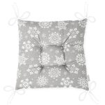 - P3563-Gorsel-2 - Realhomes Gri Zeminli Kar Taneleri Temalı Modern Tasarım Dekoratif Pofuduk Sandalye Minderi Realhomes