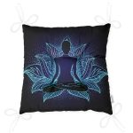 - P5031-Gorsel-2 - Realhomes Mavi Neon Motifli Yoga Desenli Özel Tasarım Pofuduk Sandalye Minderi Realhomes