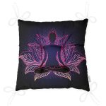 Pembe Neon Motifli Uzak Doğu Yoga Desenli Pofuduk Sandalye Minderi Realhomes