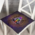 - P5039-Gorsel - Realhomes Gökyüzü Desenli Yoga Motifli Özel Tasarım Dijital Baskılı Pofuduk Sandalye Minderi Realhomes