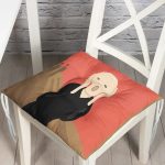- P5044-Gorsel - Realhomes Edvard Munch-Çığlık Motifli Özel Tasarım Pofuduk Sandalye Minderi Realhomes