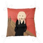 - P5044-Gorsel-2 - Realhomes Edvard Munch-Çığlık Motifli Özel Tasarım Pofuduk Sandalye Minderi Realhomes