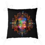 - P5051-Gorsel-2 - Realhomes Siyah Zeminde Neon Buda Dekoratif Pofuduk Sandalye Minderi Realhomes