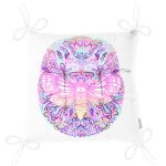 - P5052-Gorsel-2 - Realhomes Beyaz Zeminde Renkli Kelebek Özel Tasarım Pofuduk Sandalye Minderi Realhomes