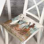 - P5066-Gorsel - Realhomes Girit Uygarlığı With Minoan Motif Modern Pofuduk Sandalye Minderi Realhomes