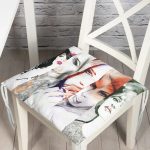 Fashion  Womens Dijital Baskılı Pofuduk Sandalye Minderi Realhomes