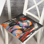 - P5080-Gorsel - Realhomes Sulu Boya Fashion Women Dijital Baskılı Pofuduk Sandalye Minderi Realhomes