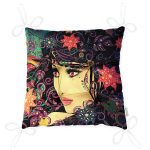 - P5084-Gorsel-2 - Realhomes Rengarenk Çiçekli Beautiful Girl Dekoratif Pofuduk Sandalye Minderi Realhomes