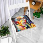 - P5091-Gorsel-1 - Realhomes Dudak Temalı Sulu Boya Fashion Women Modern Pofuduk Sandalye Minderi Realhomes