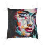 Göz Kirpik Dudak Motifli Sulu Boya Dekoratif Pofuduk Sandalye Minderi Realhomes