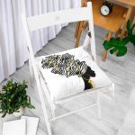- P5098-Gorsel-1 - Realhomes Siyah Beyaz Zenci Kadın Motifli Modern Dekoratif Pofuduk Sandalye Minderi Realhomes