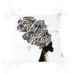 - P5098-Gorsel-2 - Realhomes Siyah Beyaz Zenci Kadın Motifli Modern Dekoratif Pofuduk Sandalye Minderi Realhomes