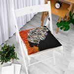 - P5100-ayna-Gorsel-1 - Realhomes Siyah Ve Karamel Zeminde Zenci Kadın Dijital Baskılı Pofuduk Sandalye Minderi Realhomes