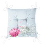 - P5114-Gorsel-2 - Realhomes  Mavi Zeminde Fuşya Beyaz Ortanca Çiçeği Baskılı Pofuduk Sandalye Minderi Realhomes