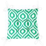 - P5116yesil-Gorsel-2 - Realhomes Özel Tasarım Yaşil İkat Desenli Dijital Baskılı Pofuduk Sandalye Minderi Realhomes