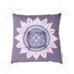 - P5118-Gorsel-2 - Realhomes Gri Zeminde Mandala Baskılı Modern Pofuduk Sandalye Minderi Realhomes