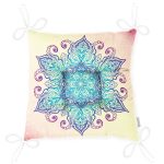 - P5121-Gorsel-2 - Realhomes Pembe Zeminde Mavi Mandala Çizimli Modern Pofuduk Sandalye Minderi Realhomes