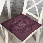 - P5125-Gorsel - Realhomes Eski Lavanta Renkli Mandala Motifli Modern Pofuduk Sandalye Minderi Realhomes