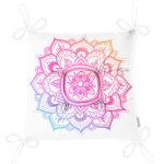 - P5136-Gorsel-2 - Realhomes Beyaz Zeminde Pembe Mavi Mandala Desenli Özel Tasarım Pofuduk Sandalye Minderi Realhomes