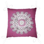 - P5143-Gorsel-2 - Realhomes  Pembe Zeminde Beyaz Mandala Desenli Özel Tasarım Pofuduk Sandalye Minderi Realhomes