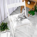 Realhomes Ağaç Dalı Kuş Tasarımlı Dijital Baskılı Pofuduk Sandalye Minderi Realhomes