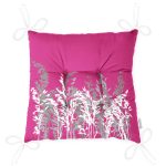 - P5233sadefusya-Gorsel-2 - Realhomes Fuşya Zeminde Beyaz Çiçek Dijital Baskılı Pofuduk Sandalye Minderi Realhomes