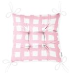 - P5236pembe-Gorsel-2 - Realhomes Pembe Zeminde Geometrik Kare Motifli Dekoratif Pofuduk Sandalye Minderi Realhomes