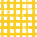 Sarı Zeminde Geometrik Kare Motifli Dekoratif Pofuduk Sandalye Minderi Realhomes