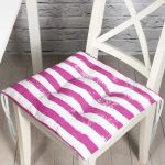 - P5237mor-Gorsel - Realhomes Mor Çizgili Motifli Dekoratif Modern Pofuduk Sandalye Minderi Realhomes